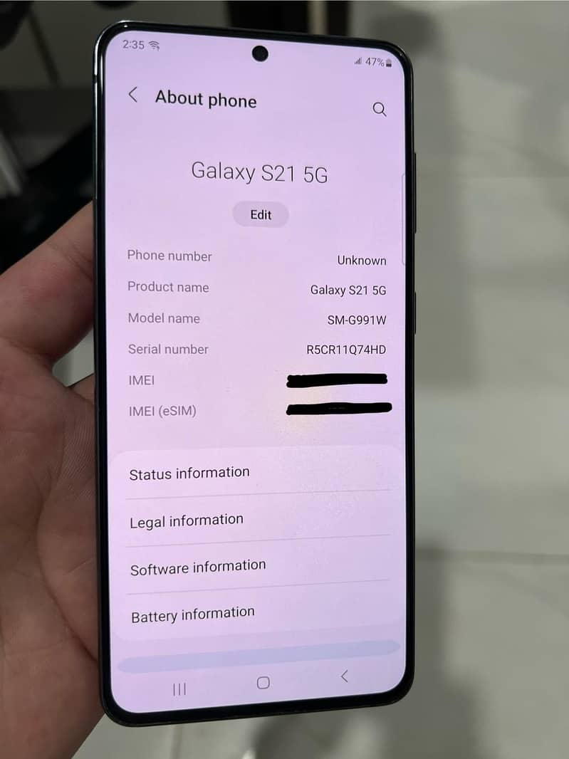 Galaxy S21 5G. NON PTA. 10/10 CONDITION 5