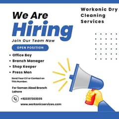 We are hiring fir branch manager, Shop Keeper, Press men