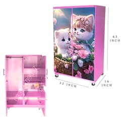 D8 5 feet Wooden McQueen car theme cupboard For kids pink