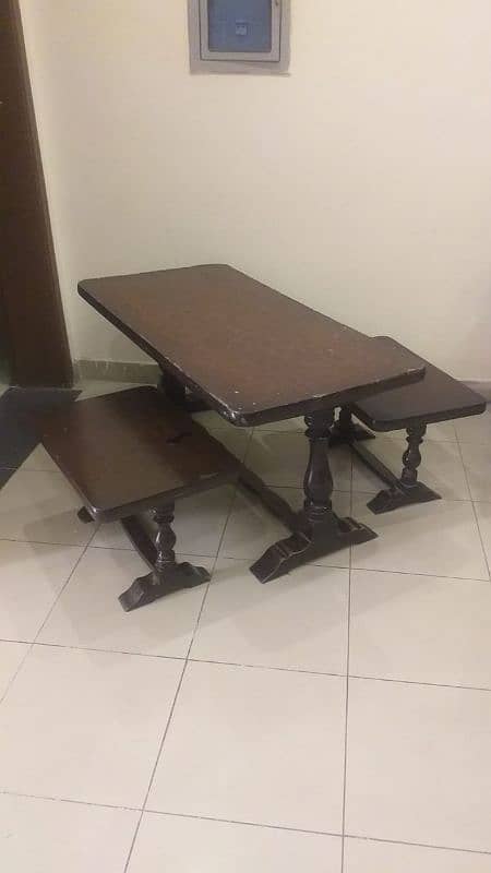 Wood 3 PC table set 0