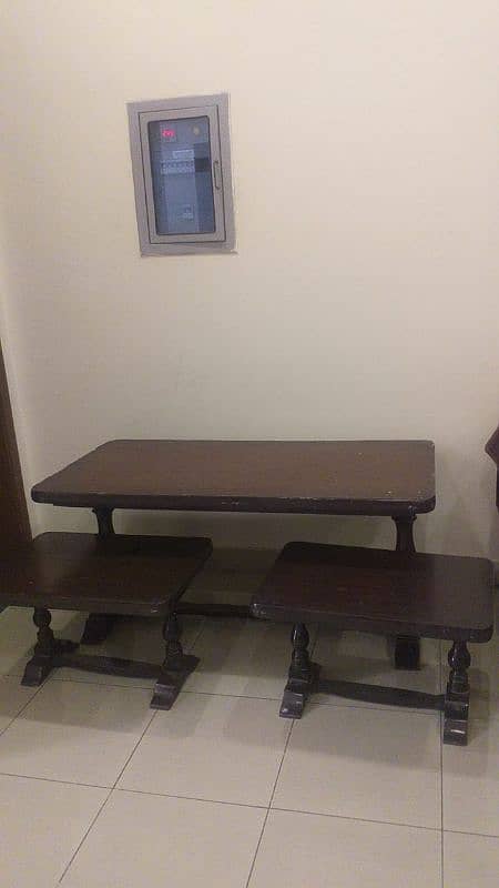 Wood 3 PC table set 2