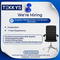 Supplier Relationship Coordinator