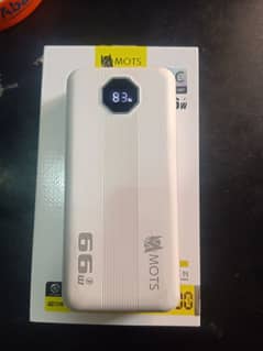 MOTS company power bank 20000 capacity with fast charging 66 watt