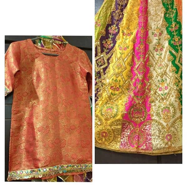 Lehnga with kurti and dupatta 1