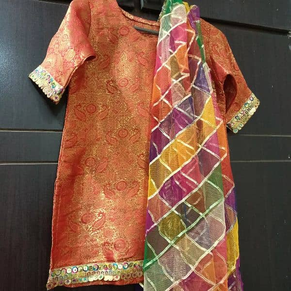 Lehnga with kurti and dupatta 3