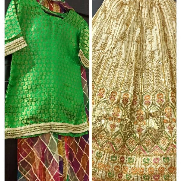 Lehnga with kurti and dupatta 4