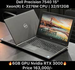 Dell Precision 7540 Xeon(R) E-2276M RTX 3000 6GB  15" 32GB 512GB