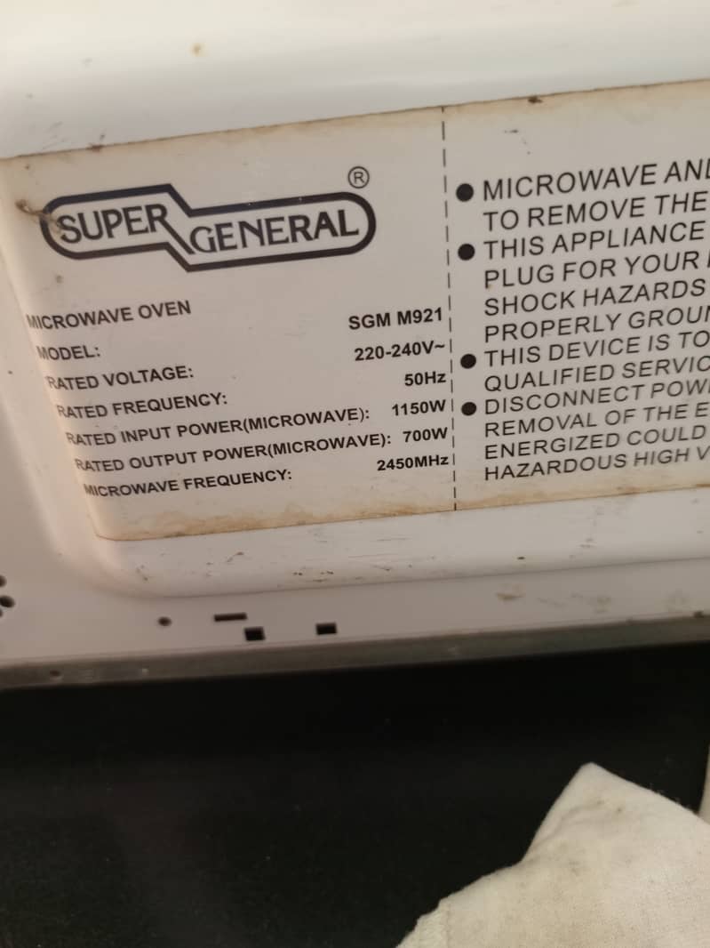 Microwave for sale in use conditions 2