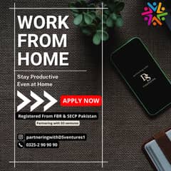 Work From Home Registered from FBR & SECP Pakistan