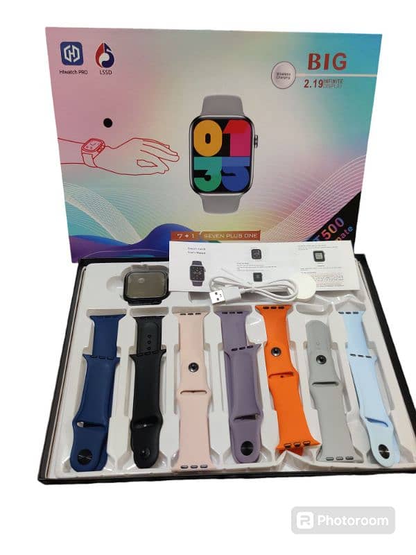 Smart Watch T500 ( 7 + 1 ) Free Airbuds 1