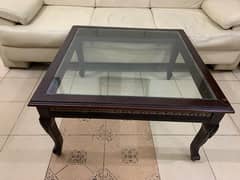 Center table / Glass top center table / Wooden table