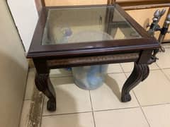 2 Coffee tables / wooden coffee table / Glass top table