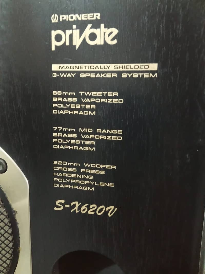 Pioneer Speakers S-X620v Total Orignal Non Repair all work 3