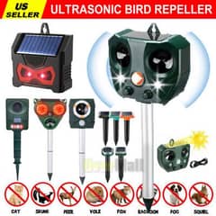 Ultrasonic Solar Power Animal Repeller Pest Garden Sensor Outdoor