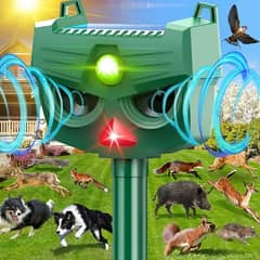 Ultrasonic Solar Power Animal Repeller Pest Garden Sensor Outdoor