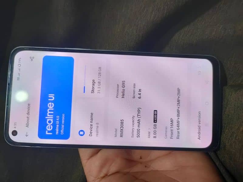 realme 8 box change sath hai indsply fingerprint sensor 1