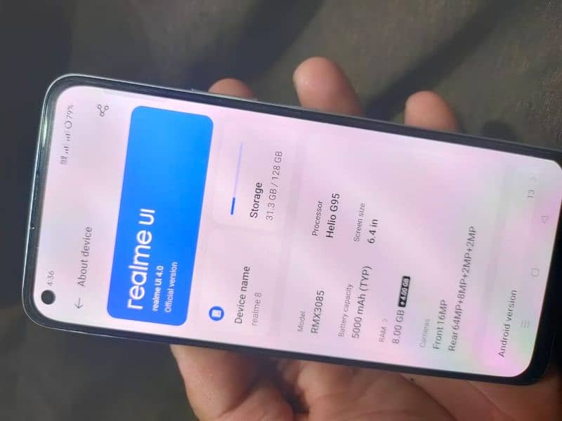 realme 8 box change sath hai indsply fingerprint sensor 11