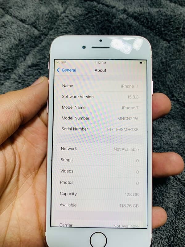 iphone7 128gb total original non pta bypass 2 month sim working 1