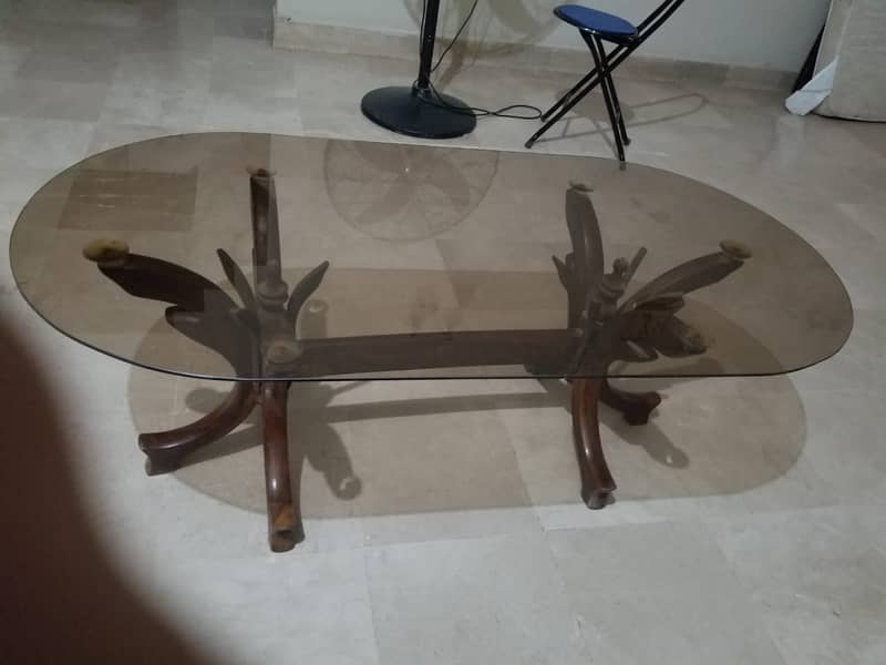 Glass top Center TABLE & Corner Decorative Stand 1