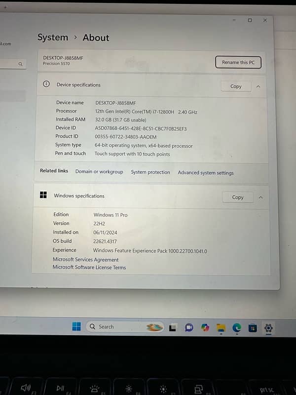 Dell Precision 5570 32 GB Ram, 1tb ssd 3