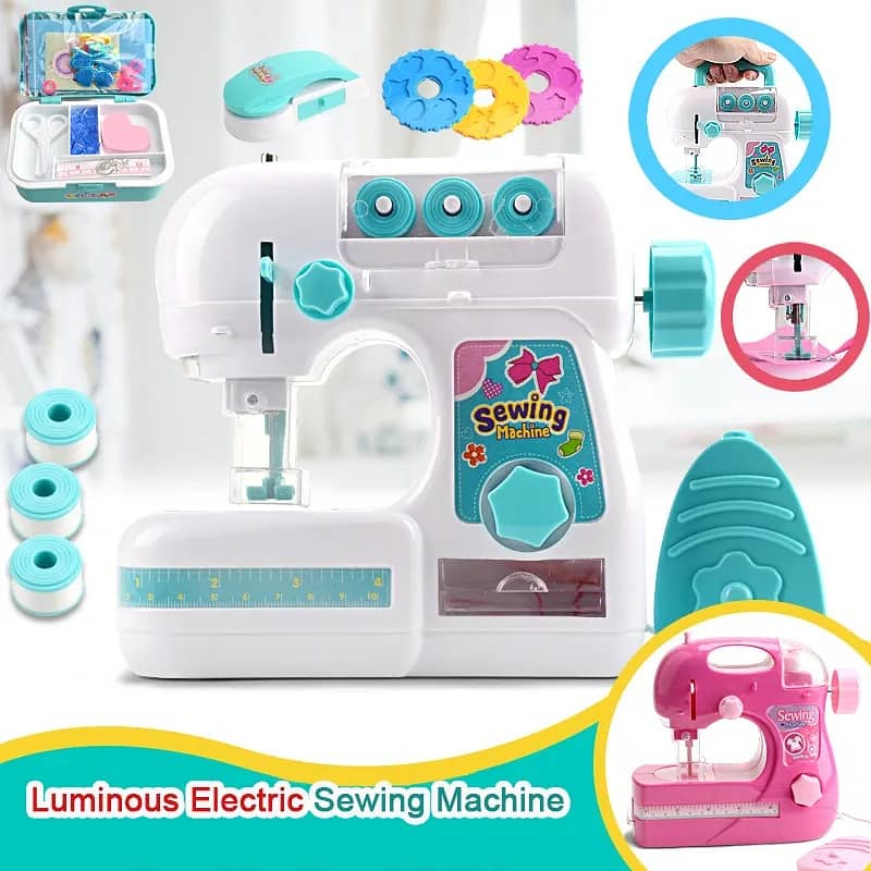 Sewing Machine Set for kids real working functions 2