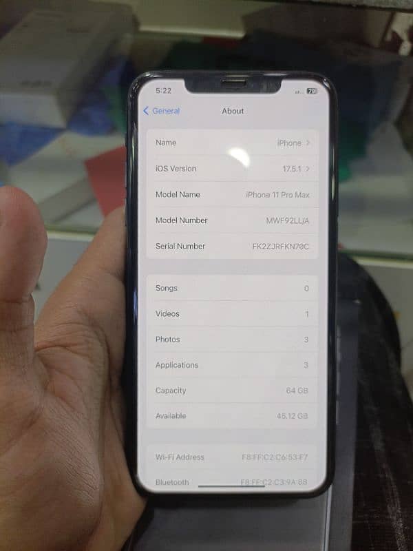 iPhone 11 pro max JV PTA approved with box 64 GB 2