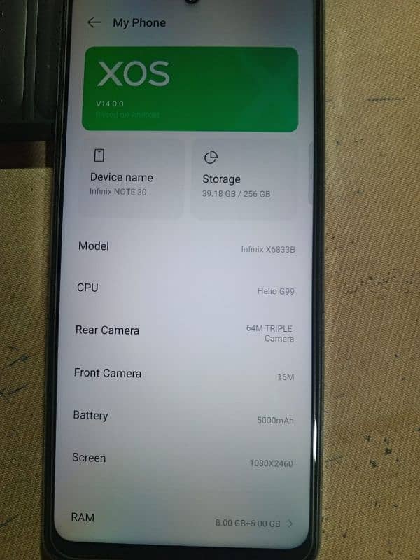 infinix note 30 condition  10/10 4