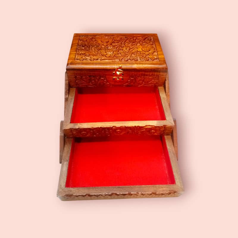 Wooden Jewellery Tralli Box- Size-6x9 2