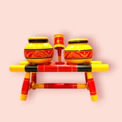 Handmade Wooden Garvi Set – Large