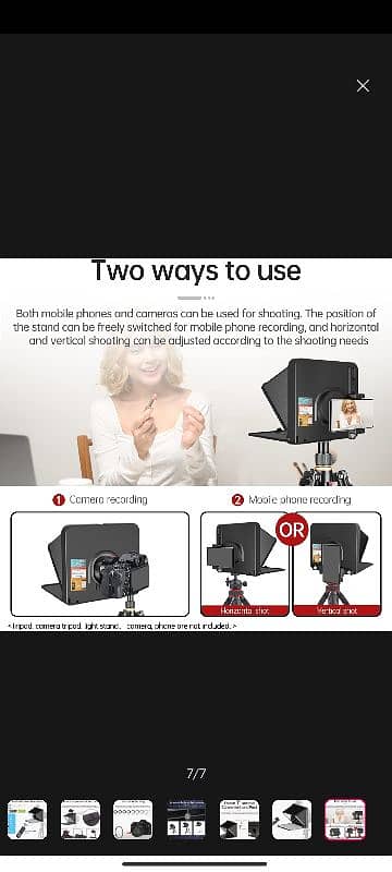 Genuine Lensgo 10 - 7 inch Teleprompter for Camera/phone Tablet 2