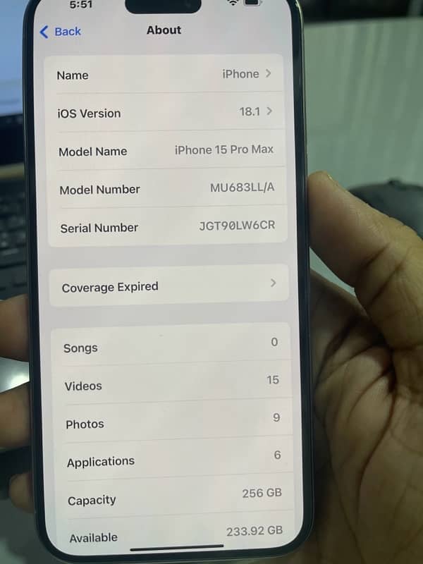 Iphone 15 pro max JV 256Gb 100 Health 4