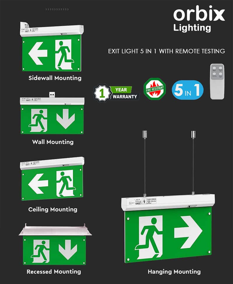 Orbix Lighting - Emergency Exit Light - Exit Signs 2