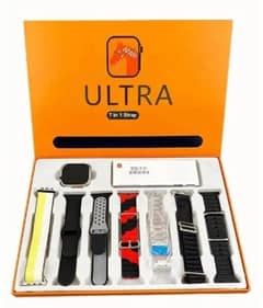 Ultra Smart Watch 7 in 1 straps with chain strap