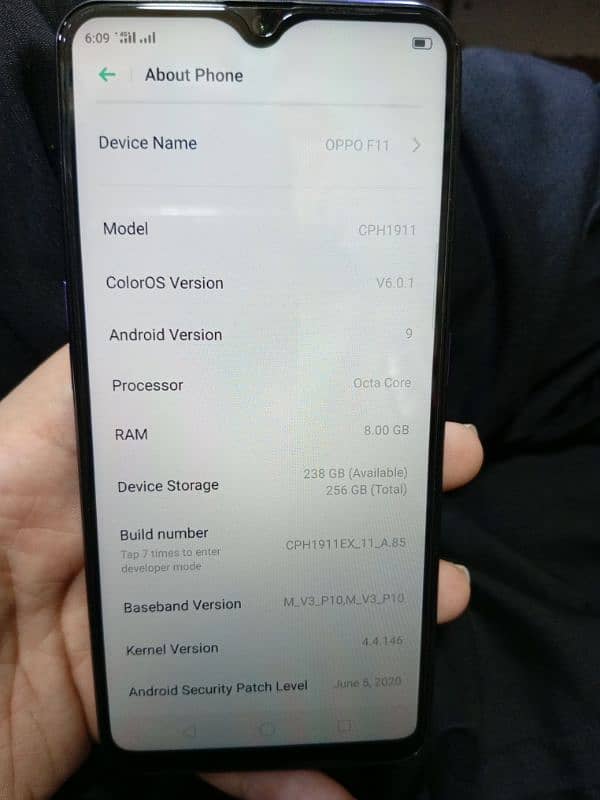 oppo f11 8gb ram 256memory 0