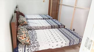 One month used Single Bed With Mattress with Pillow and Chadar