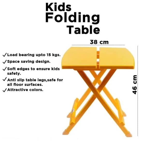 Plastic Foldable Kids Table &  Chair Set 2