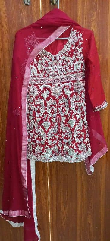 Full embroidered shirt with Gharara + Dupatta 0