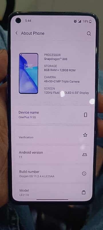 Oneplus 9 8/128 dual PTA 6