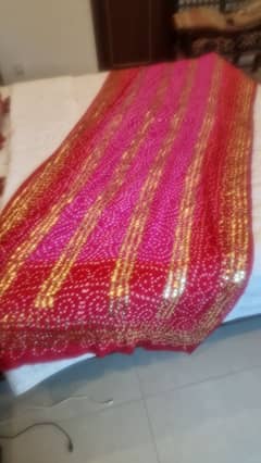 China silk gajji chunnri duppata with mukash work