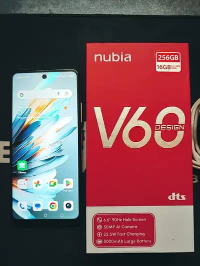 NUBIA V60 16GB RAM 256GB STORAGE 12 MONTHS WARRANTY CALL=03127566633 1