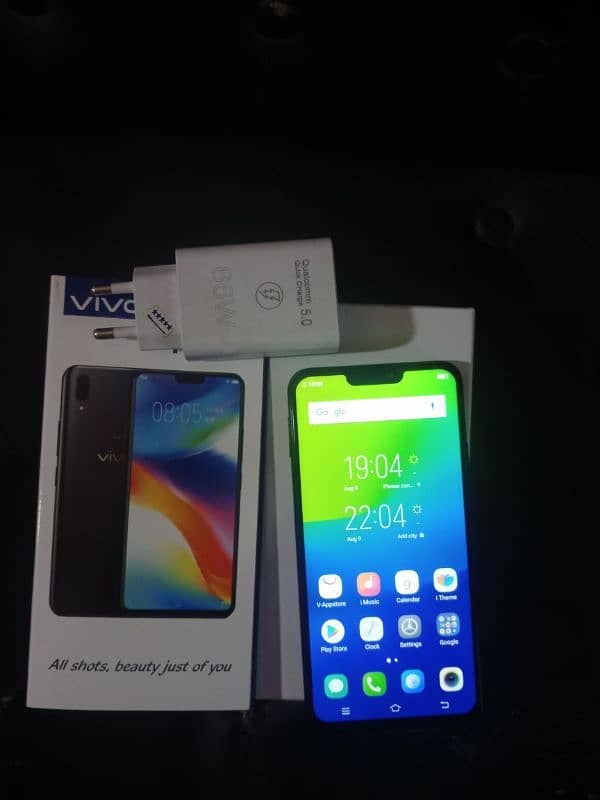 vivo y85 (4/64) Gb ram full new with box and charger lush condition 3