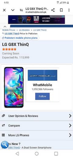 Lg g8x thing in 10/10 PTA approved