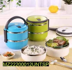 Imported 2 Layer Stainless Steel Vacuum Lunch Box