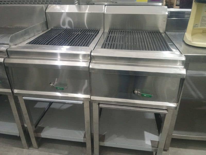 char coal grill 2*2 feet pizza oven dough mixer fryer table hot plate 1