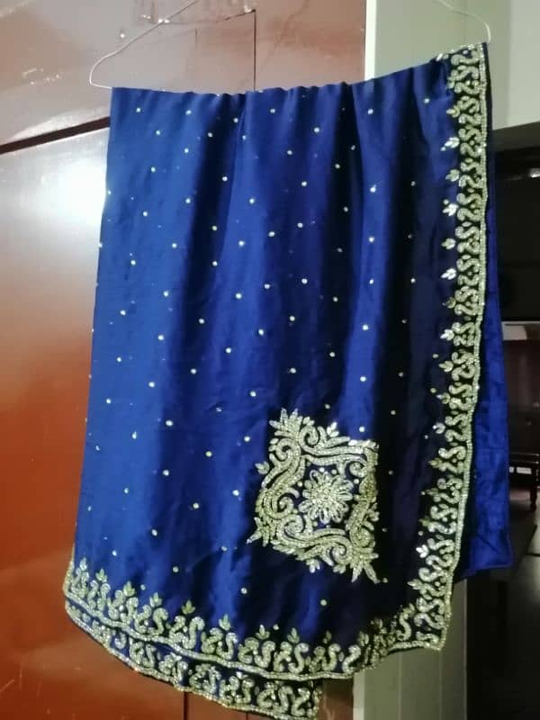 blue silk Saree 1