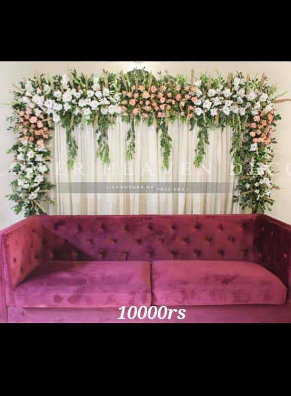 flower Wedding Stage, decor bed, decor car Decoration in karachi 18