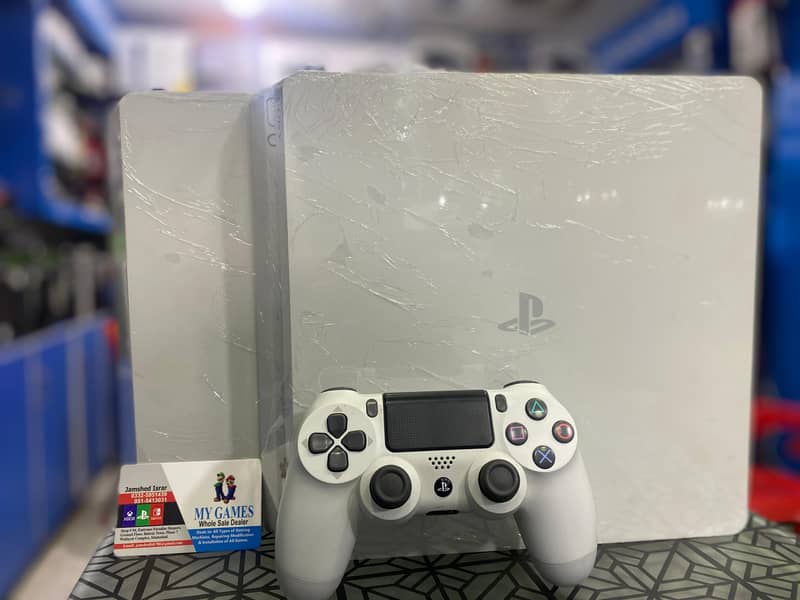 PS4 SLIM 500GB 1TB JAILBREAK WHITE COLOUR AT MY GAMES 2