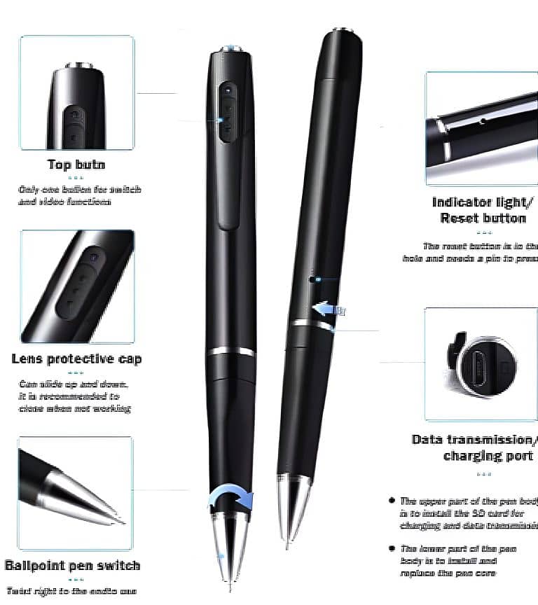 V8 Hd 1080p Camera Pen With Voice Recording Video Recording 3