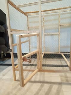 New Wooden Cage is available for hens & Parrots.