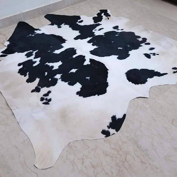 rug carpets cow hair on Leather 3